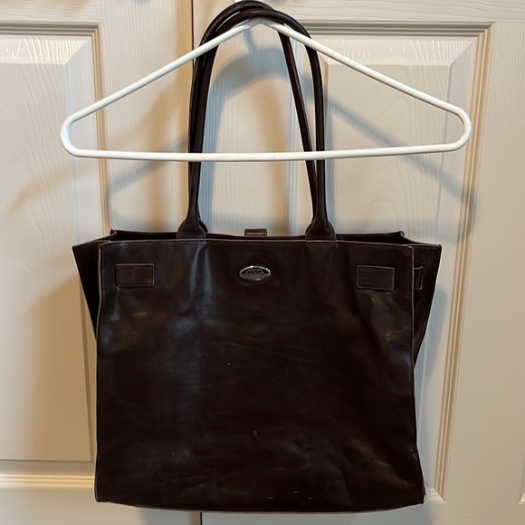 Women’s Furla Brown Leather Satchel with snap close. Made in Italy. Classy! - Picture 2 of 9